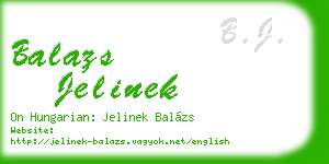 balazs jelinek business card